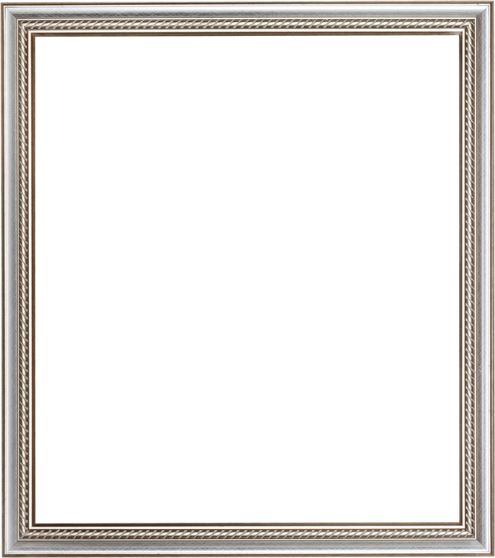 Empty Classic Silver Wooden Picture Frame